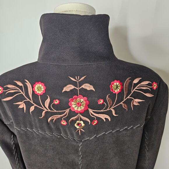 Women's Susan Graver Black Embroidered Blazer Size Medium - Picture 9 of 10